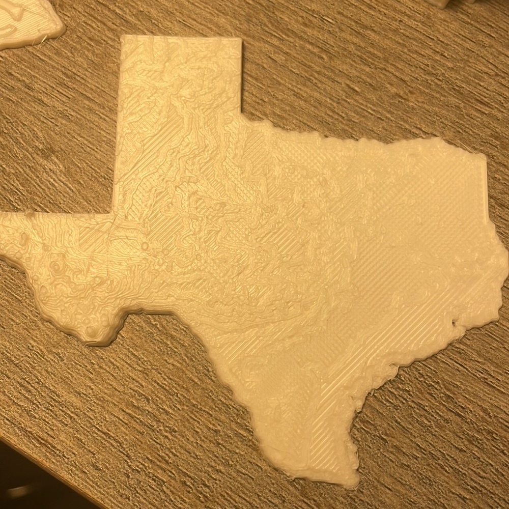 Mini texas topographic map